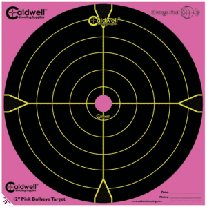 Caldwell Orange Peel PINK Target 12" Bullseye (5 Pack)