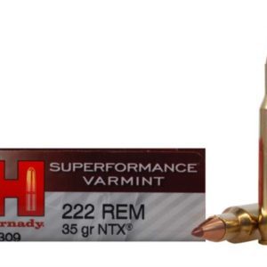 Hornady Ammunition Superformance Varmint 222 REM 35Grn NTX (20 Pack)