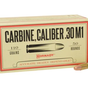 Hornady Ammunition Custom 30 CARBINE 110Grn FMJ (50 Pack)