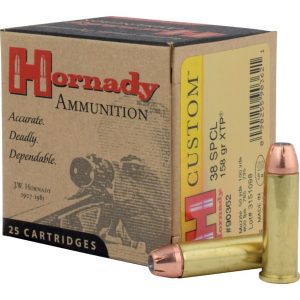 Hornady Ammunition Custom Pistol 38 SPL 158Grn XTP (25 Pack)