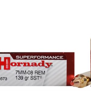 Hornady Ammunition Superformance 7mm-08 REM 139Grn SST (20 Pack)