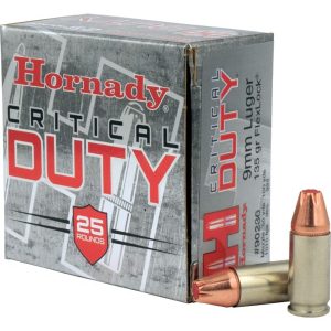 Hornady Ammunition Critical Duty 9mm LUGER 135Grn FLEXLOCK (25 Pack)