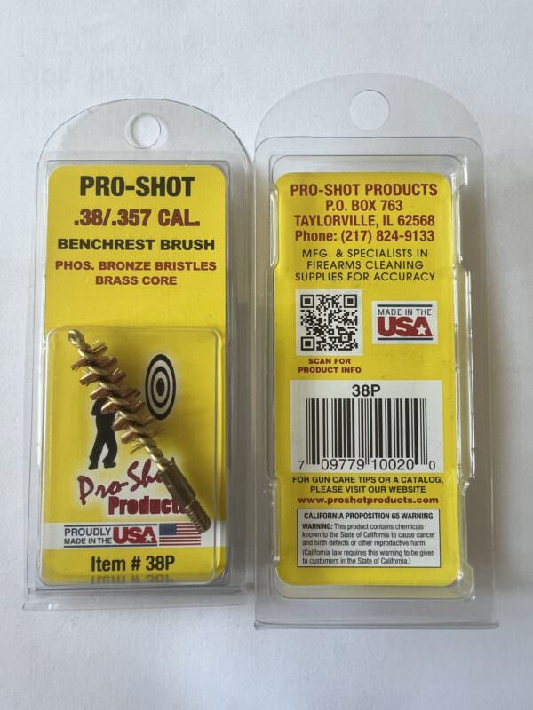 Pro-Shot Pistol Length Bronze Bristle Bore Brushes